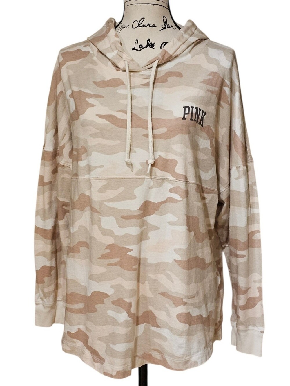 PINK Victoria's Secret Pullover Tee - Beige Camo